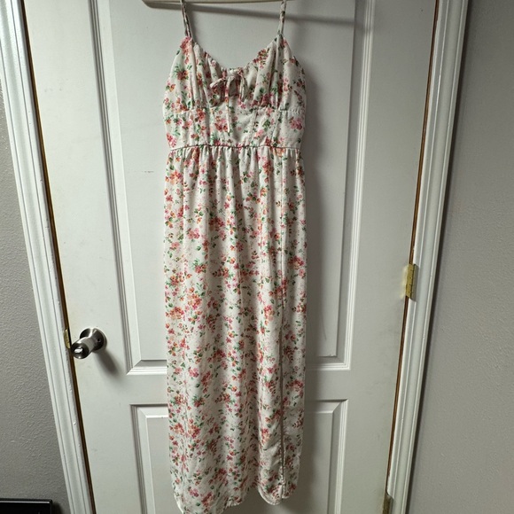 Floral Maxi Dress with Spaghetti Straps - Picture 1 of 1
